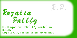 rozalia pallfy business card